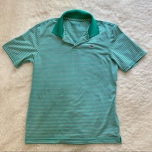 Green striped vineyards youth polo